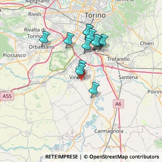 Mappa Strada Vadone, 10048 Vinovo TO, Italia (6.53231)