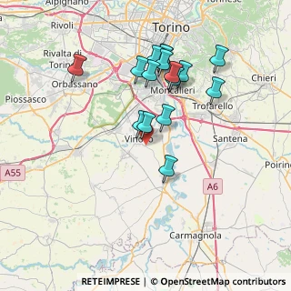 Mappa Strada Vadone, 10048 Vinovo TO, Italia (6.97125)