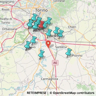 Mappa Strada Tetti Sapini, 10020 Cambiano TO, Italia (7.312)