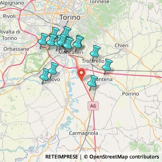 Mappa Strada Tetti Sapini, 10020 Cambiano TO, Italia (7.33133)