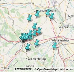 Mappa Frazione Accorneri Collina, 14030 Viarigi AT, Italia (11.76105)