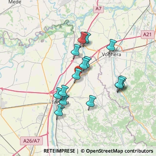 Mappa SS per Voghera, 15055 Pontecurone AL (6.59667)