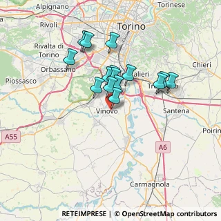 Mappa Via Martiri della Libertà, 10048 Vinovo TO, Italia (5.67467)