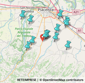 Mappa Via Sandro Pertini, 29027 Podenzano PC, Italia (6.40923)