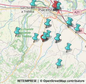 Mappa Via Sandro Pertini, 29027 Podenzano PC, Italia (8.0375)