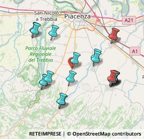 Mappa Via Sandro Pertini, 29027 Podenzano PC, Italia (8.0015)