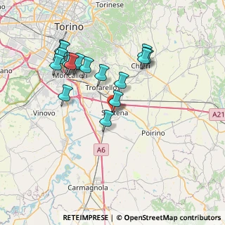 Mappa Via Monte Grappa, 10026 Santena TO, Italia (7.60059)