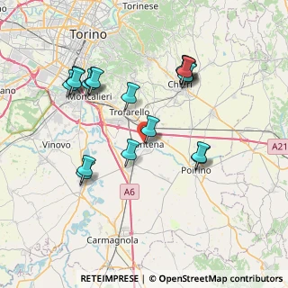 Mappa Via Monte Grappa, 10026 Santena TO, Italia (7.80158)
