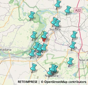 Mappa Strada Bosa, 42045 Luzzara RE, Italia (8.515)