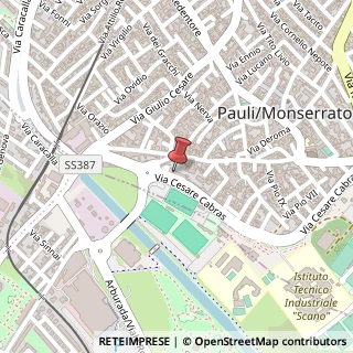 Mappa Via Cesare Cabras, 12G, 09042 Monserrato, Cagliari (Sardegna)