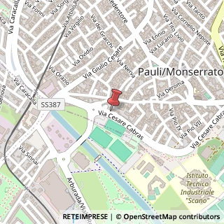 Mappa Via Cesare Cabras, 14A, 09042 Monserrato, Cagliari (Sardegna)