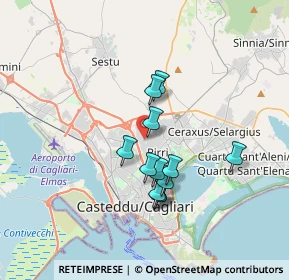Mappa Via Degli Aironi, 09134 Cagliari CA, Italia (3.05583)