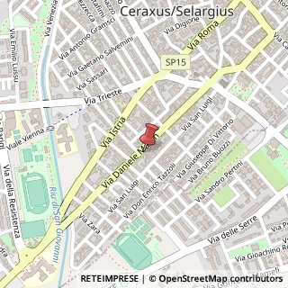 Mappa Via Daniele Manin, 124, 09047 Selargius, Cagliari (Sardegna)