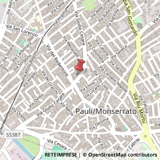 Mappa Via Giulio Cesare, 152, 09042 Monserrato, Cagliari (Sardegna)