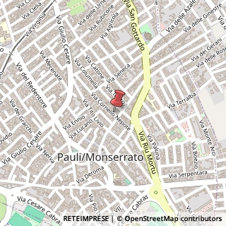 Mappa Via Aurelio Nicolodi, 43, 09042 Monserrato, Cagliari (Sardegna)