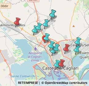 Mappa Via Natta, 09030 Elmas CA, Italia (3.94733)