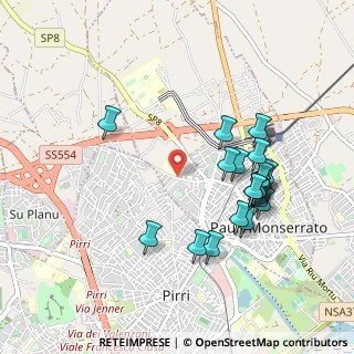 Mappa Via Decio Mure, 09042 Monserrato CA, Italia (1.0545)