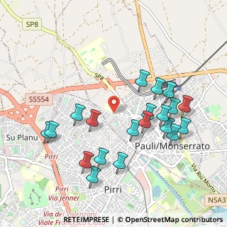 Mappa Via Decio Mure, 09042 Monserrato CA, Italia (1.1305)