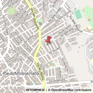 Mappa Via Punta Sebera, 18, 09042 Monserrato, Cagliari (Sardegna)