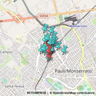 Mappa Via Tonara, 09042 Monserrato CA, Italia (0.2075)