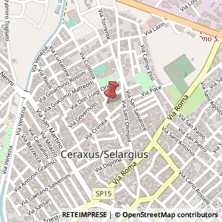 Mappa Via Custoza, 7, 09047 Selargius, Cagliari (Sardegna)