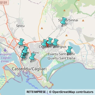 Mappa Via IV Novembre, 09047 Selargius CA, Italia (3.89909)