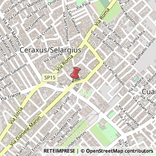 Mappa Piazza M. V. Assunta, 1, 09047 Selargius, Cagliari (Sardegna)