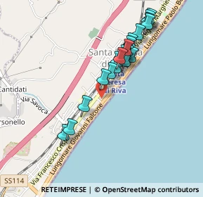 Mappa Via Lungomare, 98028 Santa Teresa di Riva ME, Italia (0.489)