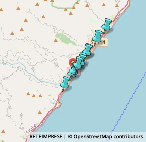 Mappa Via Circonvallazione, 98028 Santa Teresa di Riva ME, Italia (1.89091)