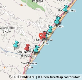 Mappa Via Circonvallazione, 98028 Santa Teresa di Riva ME, Italia (1.82818)