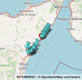 Mappa Via Lungomare Barracca, 98028 Santa Teresa di Riva ME, Italia (9.7355)