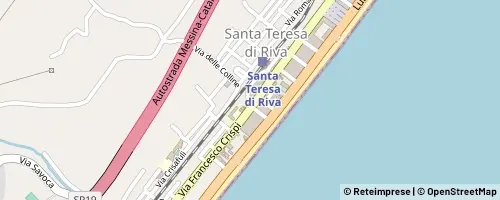 Mappa Santa Teresa di Riva
