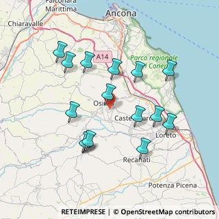 Mappa Via Marco Pantani, 60027 Osimo AN, Italia (7.55333)