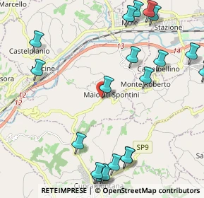 Mappa Via Spontini, 60030 Maiolati Spontini AN, Italia (2.8675)
