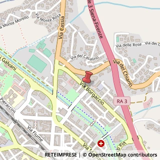 Mappa Via di Borgaccio, 40, 53036 Poggibonsi, Siena (Toscana)