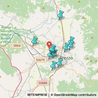 Mappa Via Donizetti Gaetano, 52100 Arezzo AR, Italia (2.94545)