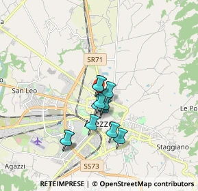 Mappa Via Pietro Benvenuti, 52100 Arezzo AR, Italia (1.29917)