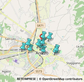 Mappa Via Pietro Benvenuti, 52100 Arezzo AR, Italia (1.20364)