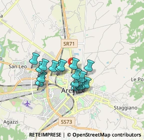 Mappa Via Pietro Benvenuti, 52100 Arezzo AR, Italia (1.32722)