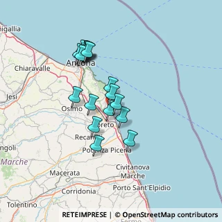 Mappa Via Costa Verde, 60026 Numana AN, Italia (11.95118)