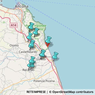 Mappa Via Costa Verde, 60026 Numana AN, Italia (7.01286)