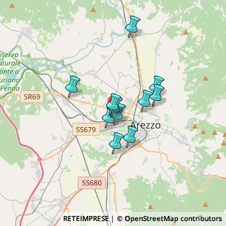 Mappa Via Isacco Newton, 52100 Arezzo AR, Italia (2.53091)