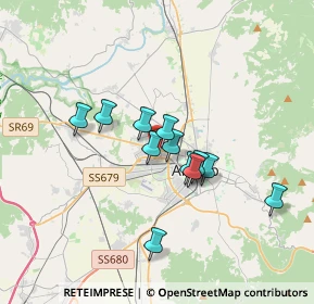 Mappa Via Guglielmo degli Ubertini, 52100 Arezzo AR, Italia (2.71333)