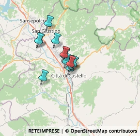 Mappa Via Delle Scienziate, 06012 Città di Castello PG, Italia (4.24167)