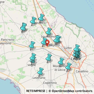 Mappa Strada Comunale Campi Trepuzzi, 73012 Campi Salentina LE, Italia (9.096)