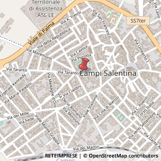 Mappa Via Taranto, 133, 73012 Campi Salentina, Lecce (Puglia)