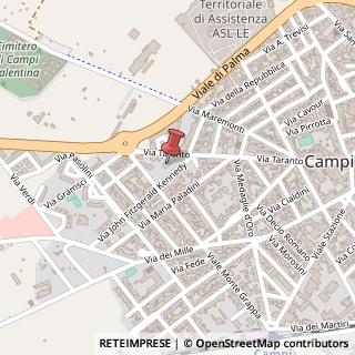 Mappa Via John Fitzgerald Kennedy, 2, 73012 Salice Salentino, Lecce (Puglia)