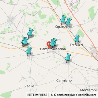Mappa Via Kennedy, 73012 Campi Salentina LE, Italia (4.04833)