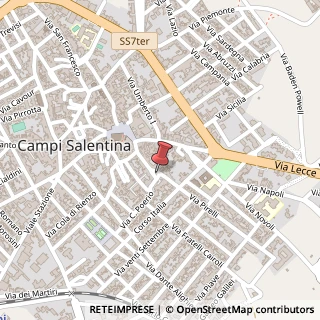 Mappa Via Pirelli, 45, 73012 Campi Salentina, Lecce (Puglia)