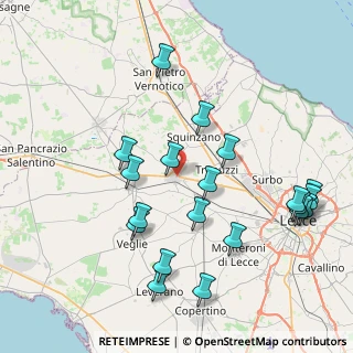 Mappa 73012 Campi Salentina LE, Italia (9.5185)